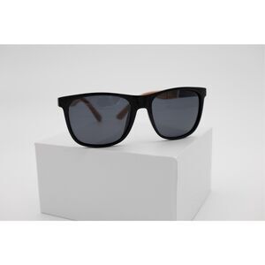 Panama Jack Wayfarer Sunglasses Black Bamboo Arms Polarized‎